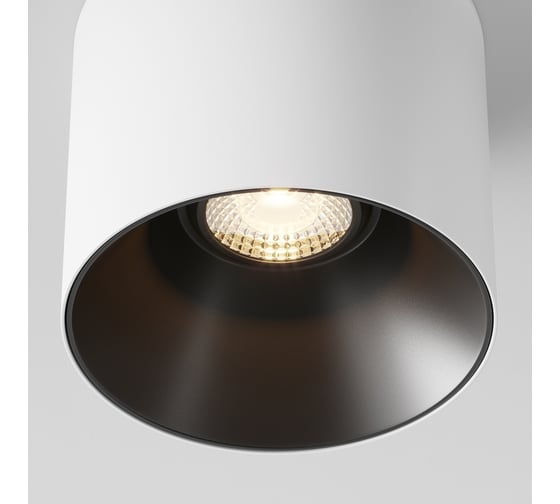 Потолочный светильник MAYTONI alfa led 15w алюминий и пластик бело-черный C064CL-01-15W3K-RD-WB