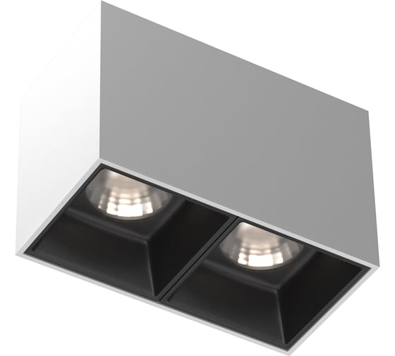 Потолочный светильник MAYTONI alfa led 24w алюминий и пластик бело-черный C065CL-02-L12W4K-W 1