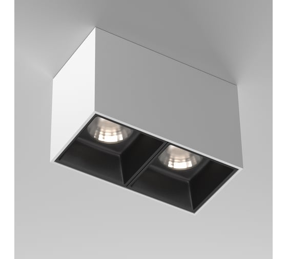 Потолочный светильник MAYTONI alfa led 24w алюминий и пластик бело-черный C065CL-02-L12W4K-W