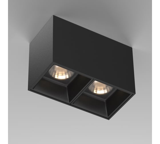 Потолочный светильник MAYTONI alfa led 24w алюминий и пластик черный C065CL-02-L12W3K-B