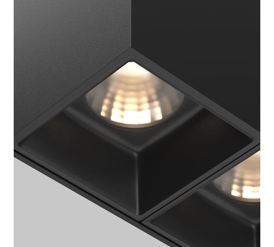 Потолочный светильник MAYTONI alfa led 24w алюминий и пластик черный C065CL-02-L12W3K-B