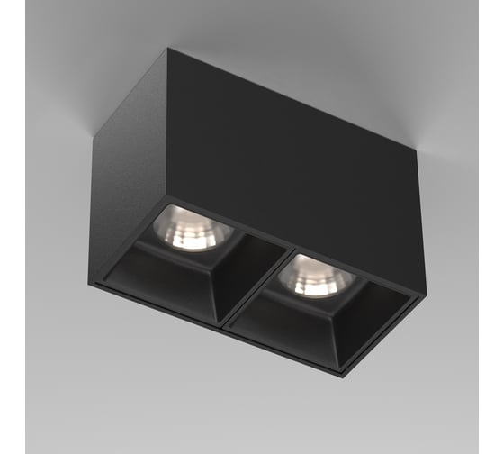 Потолочный светильник MAYTONI alfa led 24w алюминий и пластик черный C065CL-02-L12W4K-B