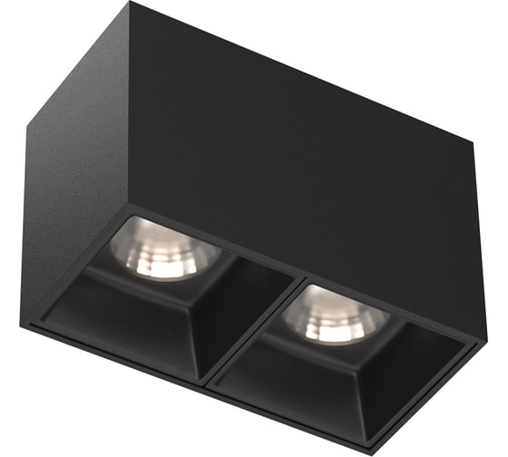 Потолочный светильник MAYTONI alfa led 24w алюминий и пластик черный C065CL-02-L12W4K-B