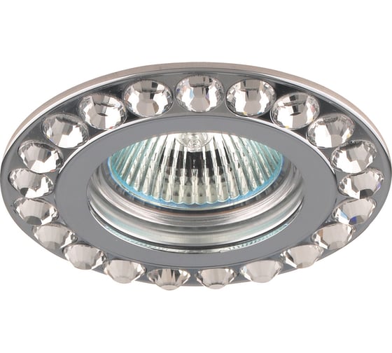 Встраиваемый потолочный светильник FERON DL112-C, MR16, MAX50W, 12V, G5.3, прозрачный, хром 28404 1