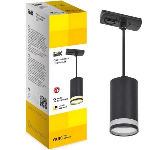 Светильник трековый подвесной IEK 4117 декор. GU10 черный LT-UCB0-4117-GU10-1-K02