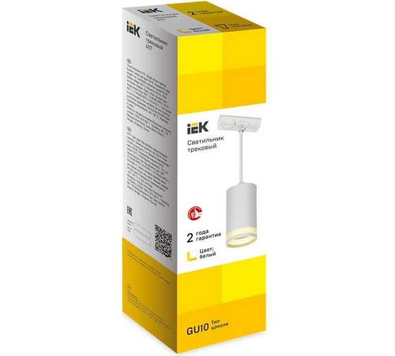 Светильник трековый подвесной IEK 4117 декор. GU10 белый LT-UCB0-4117-GU10-1-K01