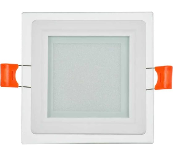 Светильник LED IEK ДВО 1623 со стекл. квадр. 6Вт 4000К IP20 LDVO0-1623-06-4000-K01