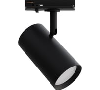 Светильник трековый, однофазный Apeyron под GU10, max 35Вт, IP20, Φ55x100x130мм, черный, алюминий, с адаптером, без лампы 16-76