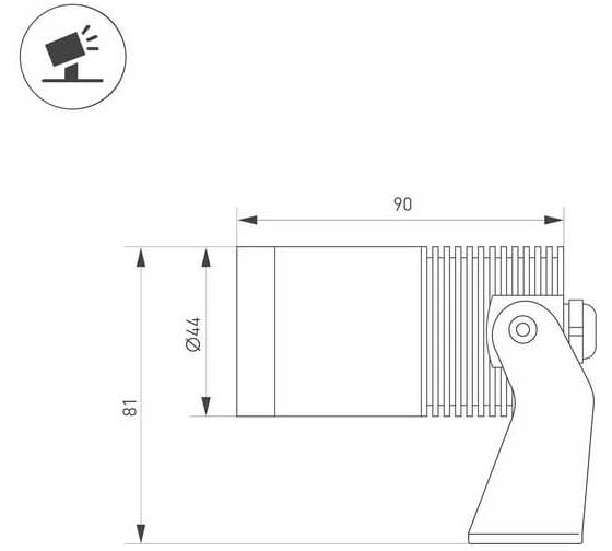 Светильник Arlight ALT-RAY-R44-8W Warm3000 1шт 037787