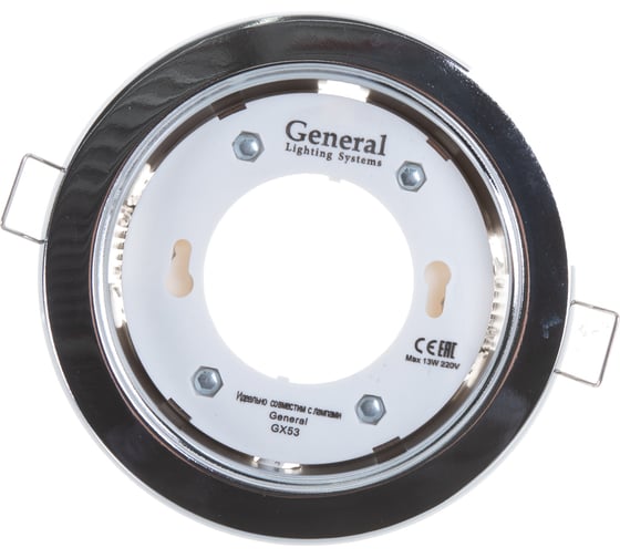 Встраиваемый светильник General Lighting Systems GX53, 108х38мм, хром, IP20 GCL-GX53-H38-C 431500