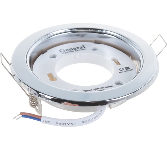 Встраиваемый светильник General Lighting Systems GX53, 108х38мм, хром, IP20 GCL-GX53-H38-C 431500