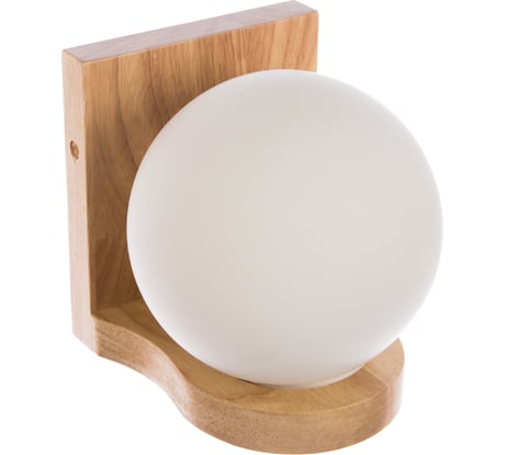 Декоративный настенный светильник APEYRON деревянная подставка, шар 16-02