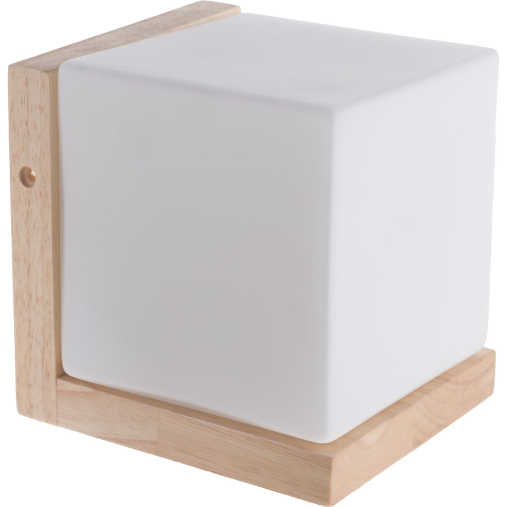 Декоративный настенный светильник APEYRON деревянная подставка, куб 16 .
