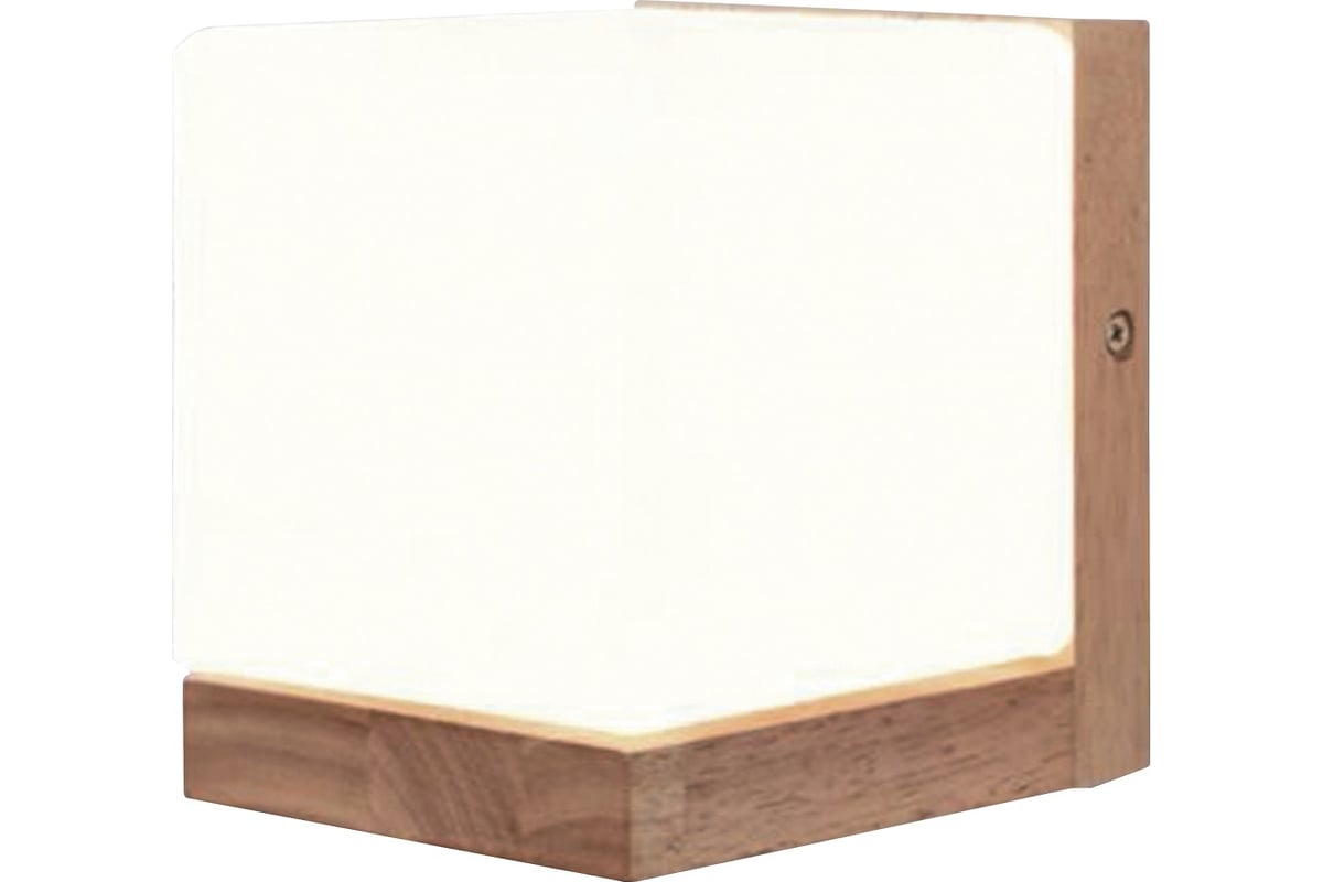 Декоративный настенный светильник APEYRON деревянная подставка, куб 16 .