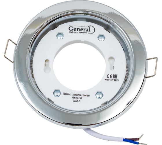Встраиваемый светильник General Lighting Systems GX53, 108х38мм, хром, IP20, 2шт GCL-2GX53-H38-C 689240