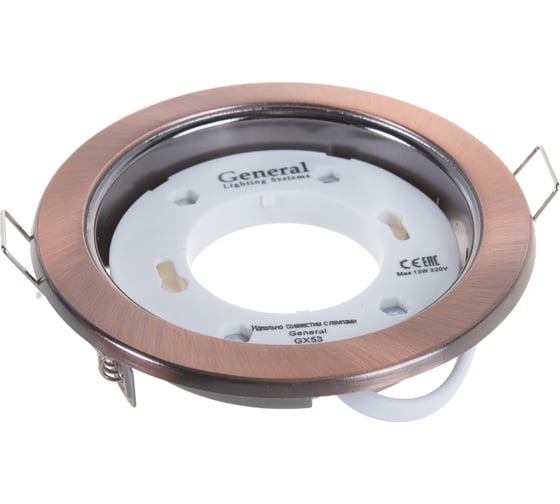 Встраиваемый светильник General Lighting Systems GX53, 108х38мм, античный красный, IP20, 10шт GCL-10GX53-H38-RA 689210