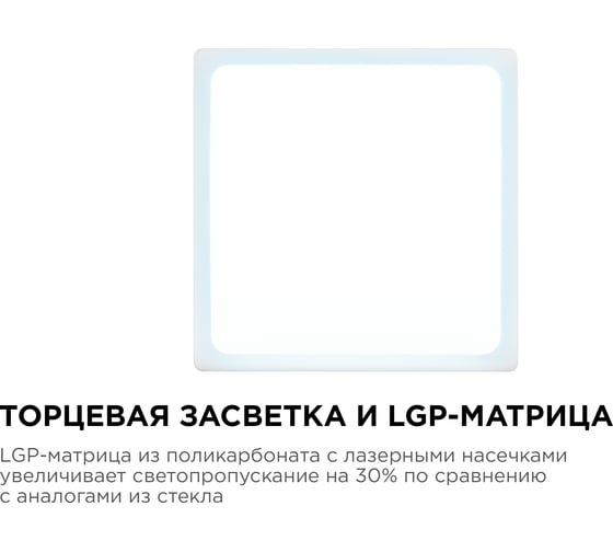 Светодиодная накладная панель Apeyron 220В, 12Вт, CRI:80Ra, 960Лм, 120x120мм, квадратная 06-66