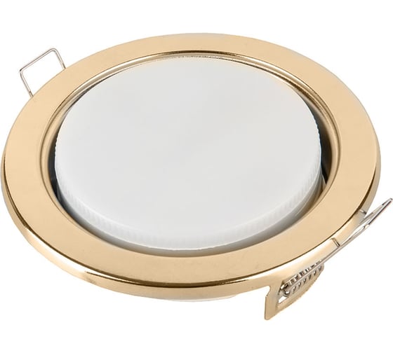 Встраиваемый светильник General Lighting Systems с термокольцом GX53, 100х18мм, золото, IP20, 10шт GCL-10GX53-H18-G 689100