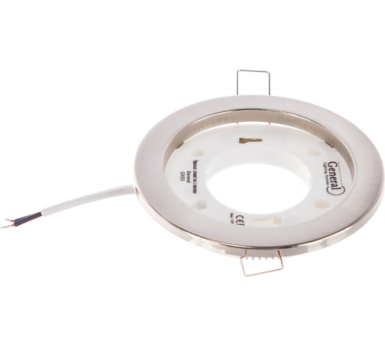 Встраиваемый светильник General Lighting Systems с термокольцом GX53, 100х18мм, сатин-никель, IP20, 10шт GCL-10GX53-H18-SN 689110