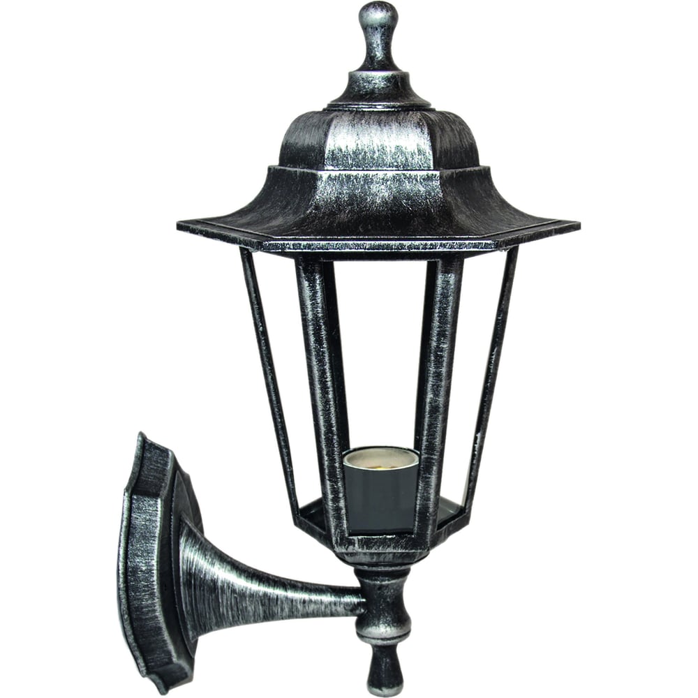 Настенный светильник-фонарь APEYRON серебряный 6-гранный прозрачное .