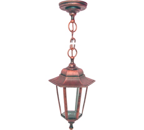 Подвесной светильник-фонарь APEYRON бронза 6-гранный прозрачное стекло 11-98БР