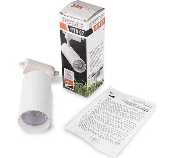 Светильник Jazzway светодиодный трековый PTR 0724 Agro White (белое свечение) 24Вт 38град. WH IP40 для растений полный спектр белый 5051379 1