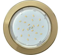 Встраиваемый светильник Ecola Light gx53-h6 металл, плоский, золото, 101x16 TG5325ECB