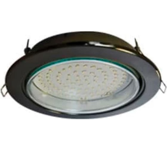 Встраиваемый светильник Ecola Gx70-h5 без рефлектора, черный хром, 53x151 (кd135) FB70H5ECB 1