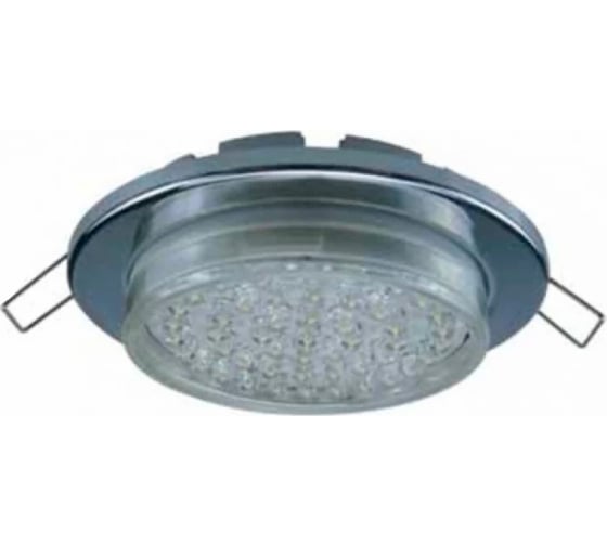 Встраиваемый светильник Ecola Light gx53-h6 металл, плоский, сатин-хром, 101x16 TS5325ECB 1