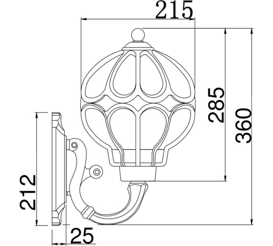 Бра MAYTONI Outdoor O024WL-01G