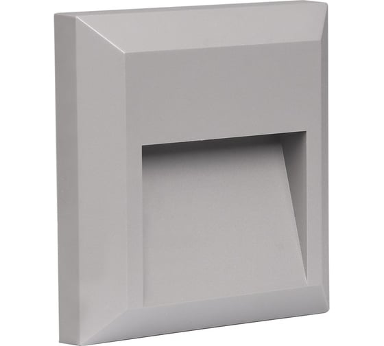 Светодиодный светильник Jazzway PST/W S124124 2Вт 4000К IP65 накладной для подсветки стен и ступеней фасадный серый 5005587