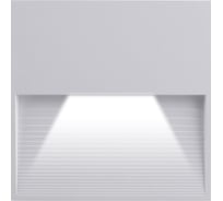 Светодиодный светильник Jazzway PST/W S120120 3Вт 4000К IP65 накладной для подсветки стен и ступеней фасадный белый 5024809