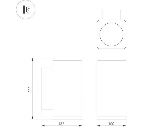 Arlight Светильник LGD-EVO-WALL-TWIN-S100x100-2x12W Day4000 , IP54 Металл, 1шт 046194