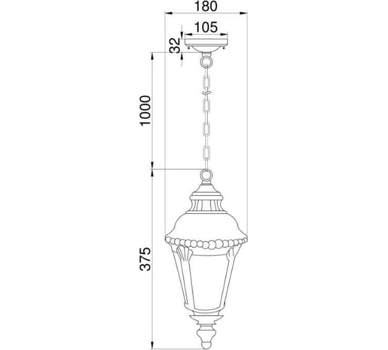 Подвесной светильник MAYTONI Outdoor O029PL-01BZ