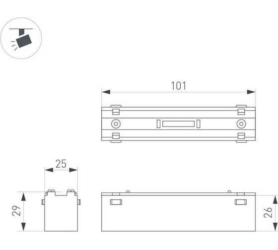 Светильник Arlight MAG-VIBE-LASER-L101-6W Day4000-MIX , IP20 Металл, 1шт 044188