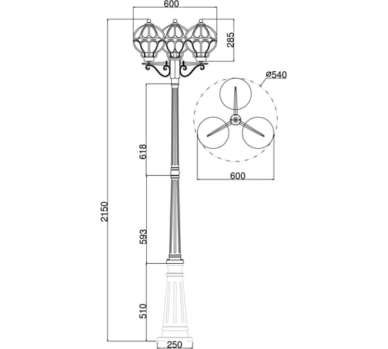 Ландшафтный светильник MAYTONI Outdoor O023FL-03G