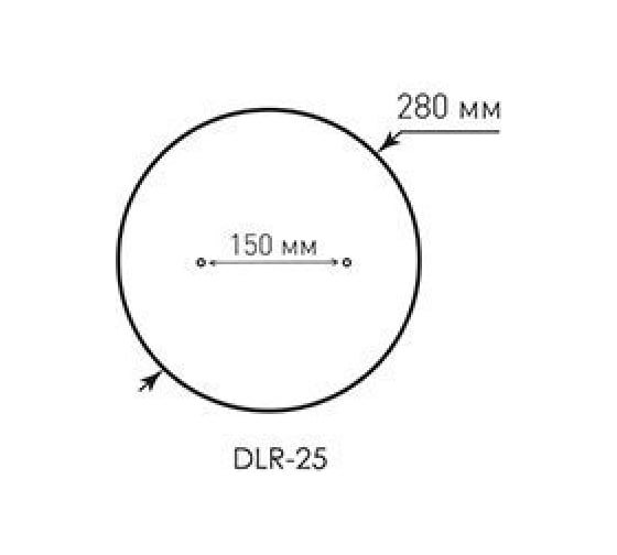 Cветодиодный накладной светильник ESTARES DLR 25W R-280-CW-WHITE/WHITE-220-IP44 УУ000003307