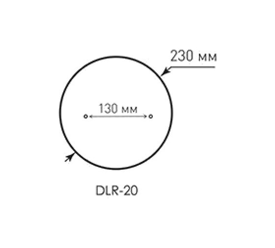 Cветодиодный накладной светильник ESTARES DLR 20W R-230-CW-WHITE/WHITE-220-IP44 УУ000003308