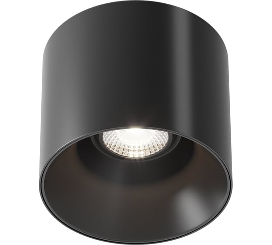 Потолочный светильник MAYTONI alfa led 25w алюминий и пластик черный C064CL-01-25W4K-RD-B