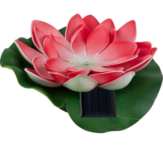 Садовый светильник на солнечной батарее Uniel USL-S-826/PT060 RED WATERLILY UL-00011599