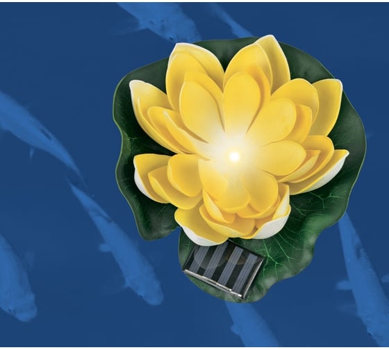 Садовый светильник на солнечной батарее Uniel USL-S-827/PT060 YELLOW WATERLILY UL-00011600