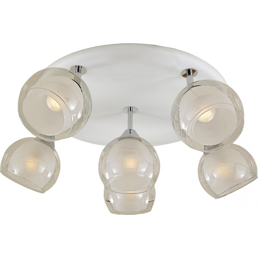 Люстра с поворотными плафонами Citilux Самба белая, хром CL158161 ...