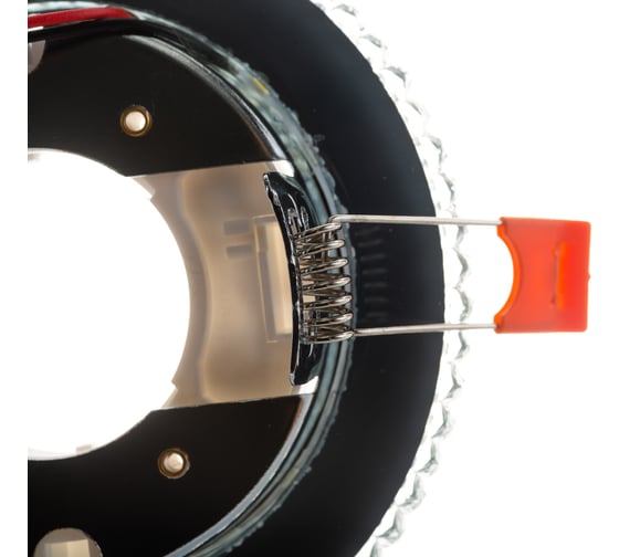 Встраиваемый светильник для натяжных потолков с белой LED подсветкой Feron CD4036 GX53, прозрачный, хром, 40503