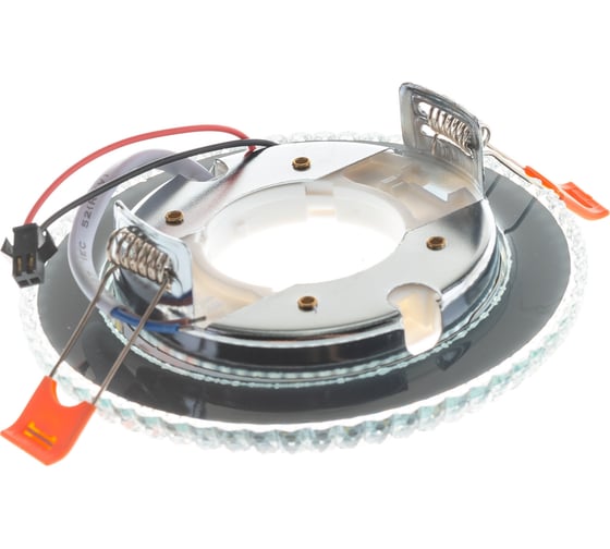 Встраиваемый светильник для натяжных потолков с белой LED подсветкой Feron CD4036 GX53, прозрачный, хром, 40503