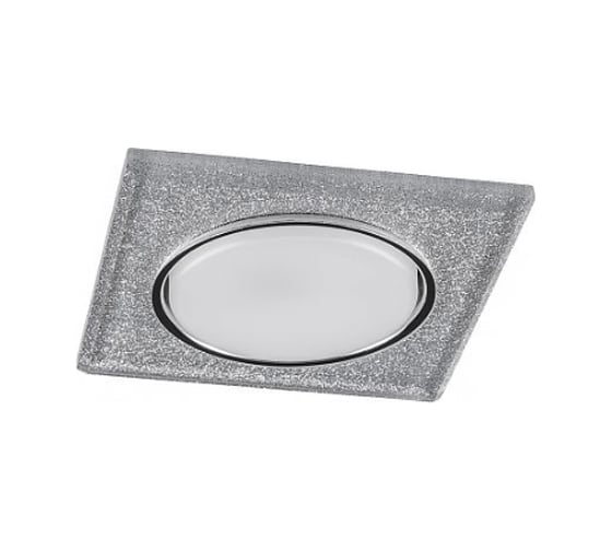 Встраиваемый светильник для натяжных потолков с белой LED подсветкой Feron CD4040 GX53, серебро,  хром, 40517