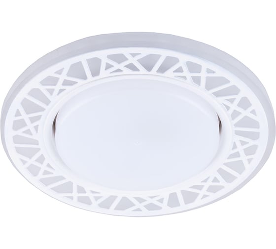 Встраиваемый светильник для натяжных потолков с белой LED подсветкой Feron CD9912 GX53, белый, 32939