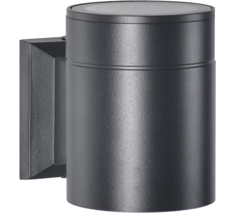 Уличный настенный односторонний светильник IN HOME НБУ ЦИЛИНДР-1xGX53-BL алюминиевый черный IP54 4690612023519