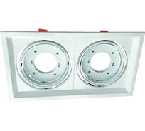 Встраиваемый поворотный двойной светильник IN HOME GX70R-2ST-W металл под GX70 230В белый 4690612021607