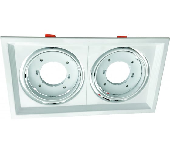 Встраиваемый поворотный двойной светильник IN HOME GX70R-2ST-W металл под GX70 230В белый 4690612021607 1