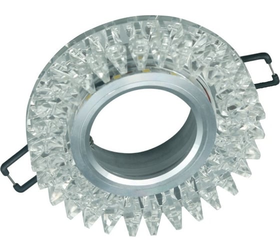 Встраиваемый светильник IN HOME MR16R-R12L-crystal под JCDR GU5.3 с подсветкой Прозрачный/Хром 4690612016238 1